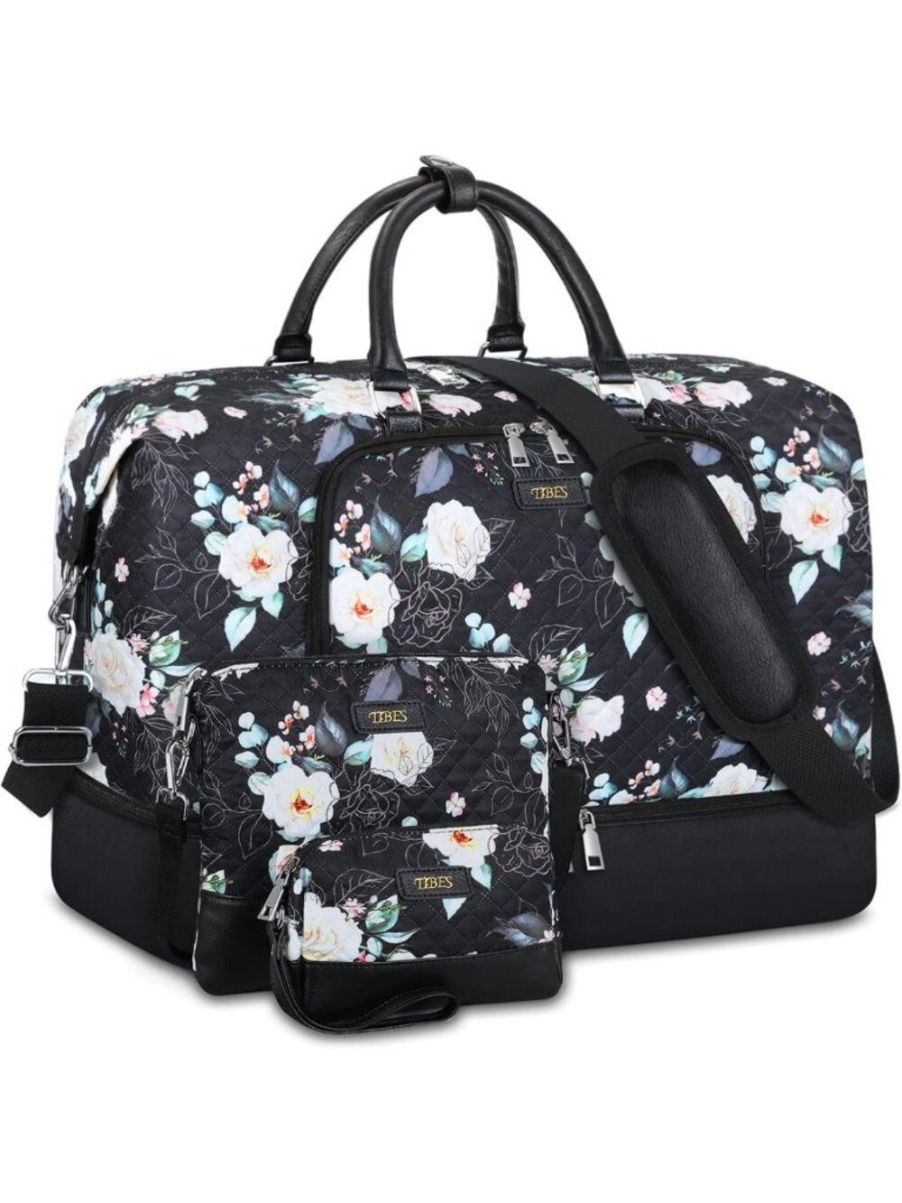 Stylish Travel Weekender Bag for Women | Overnight Tote with Shoe Compartment